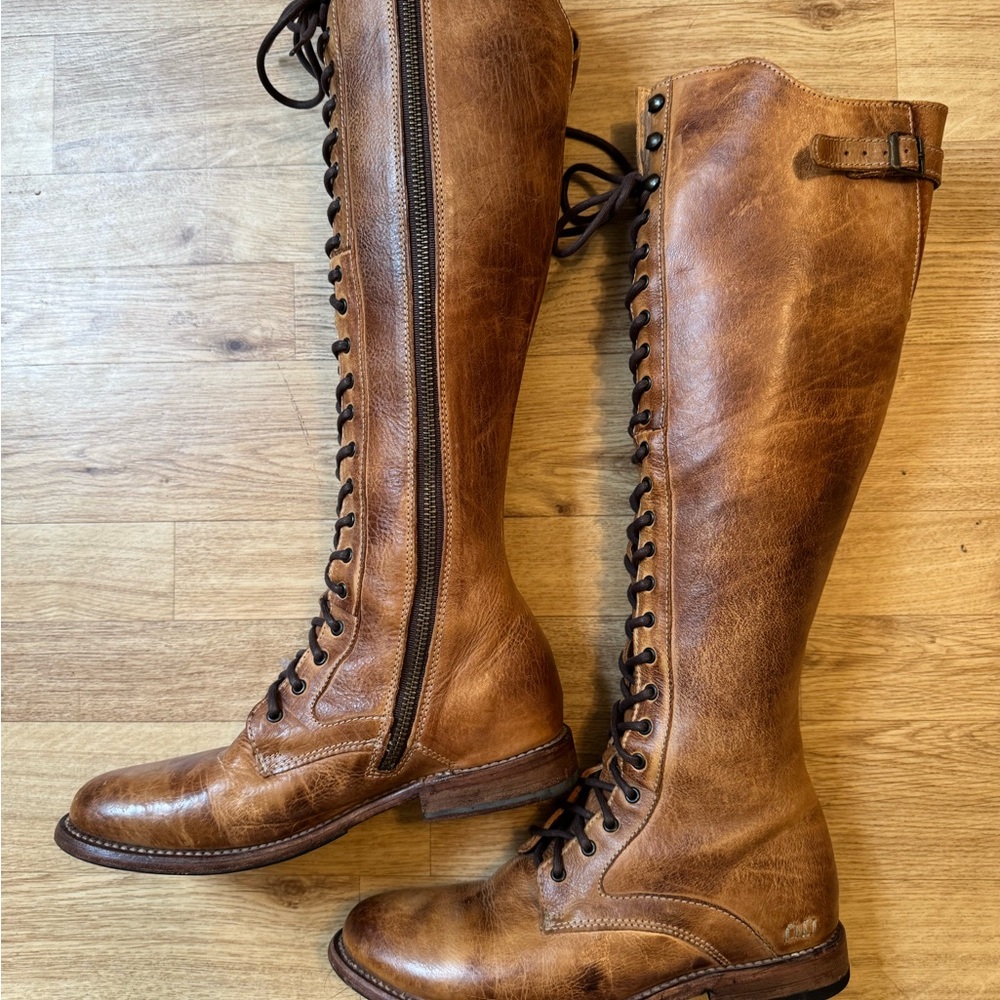 Bed Stu Brown Lace Up Boots